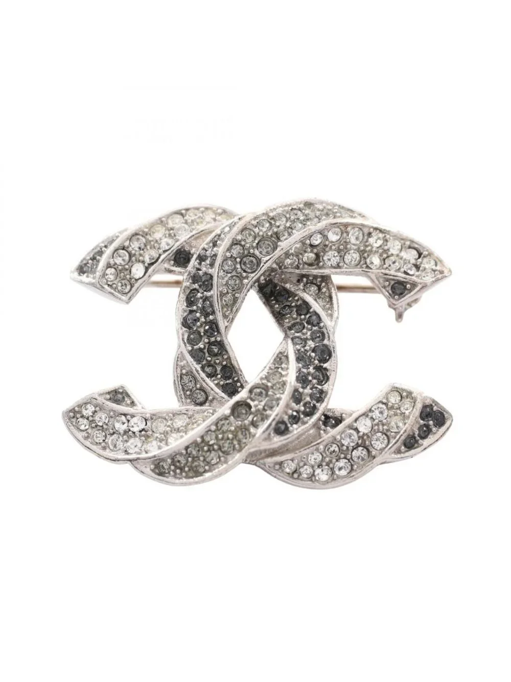 Chanel Brooch 16c CC Logo Stainless Steel
